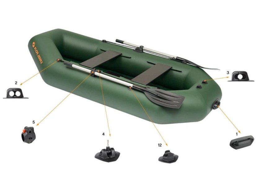 Člun Kolibri K-260 TP pevná podlaha + Držák motoru