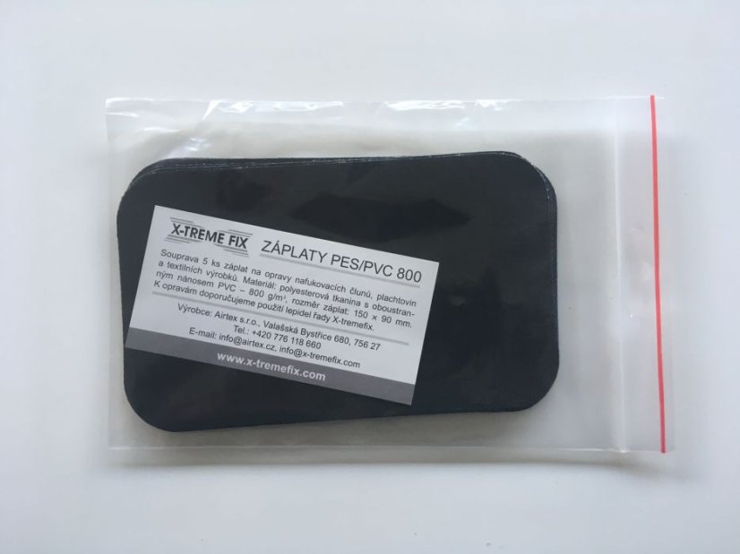 Záplaty PES/PVC 800g (černá)