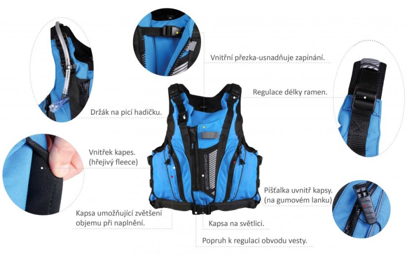 Plovací vesta HIKO AQUATIC - Barva: Yellowfin, Velikost vesty: L/XL