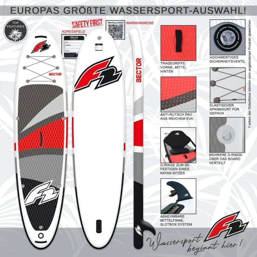 paddleboard F2 Sector Combo 12'2'' RED