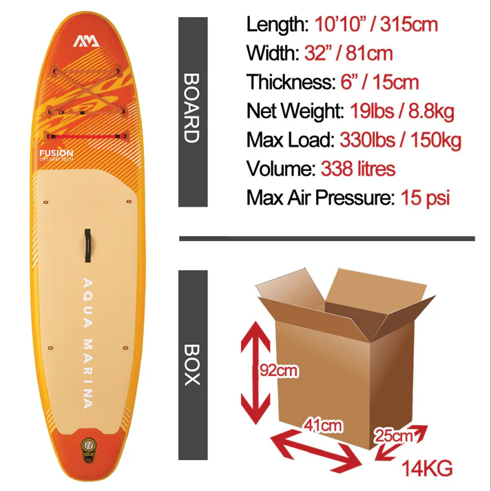 Paddleboard AQUA MARINA Fusion 10'10'' s elektrickou pumpou