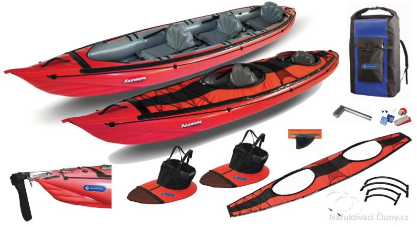 KAJAK SEAWAVE GUMOTEX SeaKayak Set 3-miestny