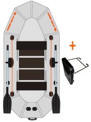 Člun Kolibri K-290 T profi, lamelová podlaha + Držák motoru