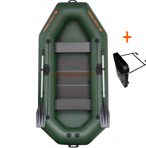 Člun Kolibri K-280 T lamelová podlaha + Držák motoru - Barva: Šedá