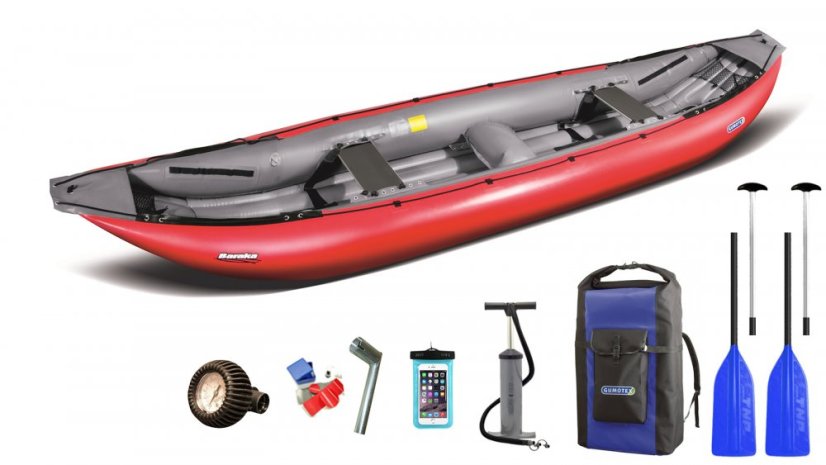 CANOE BARAKA GUMOTEX set Travel - Colour: Red