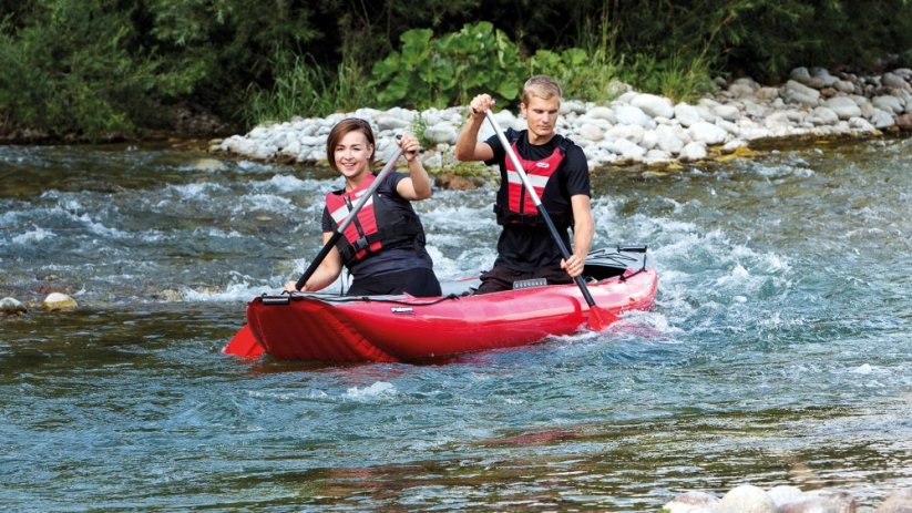 KANOE PÁLAVA GUMOTEX kompletní set - Barva: Červená