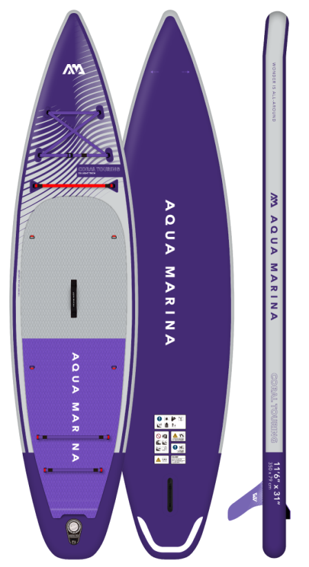 Paddleboard AQUA MARINA Coral Touring 11'6''x31''x6'' NIGHT FADE