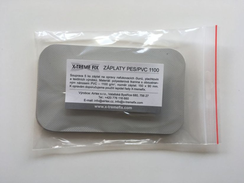 Záplaty PES/PVC 1100 - 5ks - Barva: Šedá