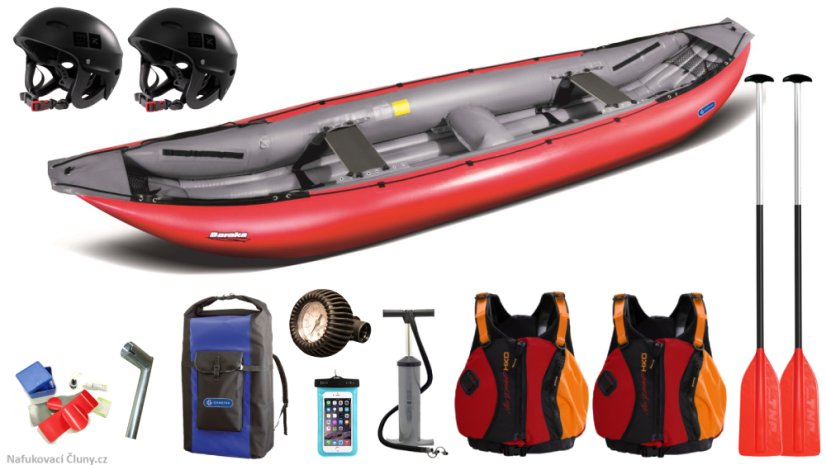 CANOE BARAKA GUMOTEX Complete Set 2 - Colour: Red