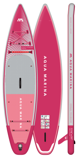 Paddleboard AQUA MARINA Coral Touring 11'6''x31''x6'' RASPBERRY