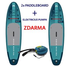 2x Paddleboard AQUA MARINA Beast 10'6'' 2XSUP+12V PUMP SET